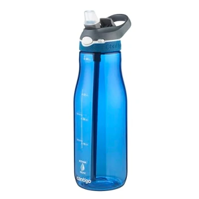 Afbeelding van Contigo Ashland Autospout Waterfles met rietje Grote BPA vrije Drinkfles van 1200ml Sportfles Lekvrije Ideaal voor School, de Sportschool, Fiets, Hardlopen, Wandelen Monaco