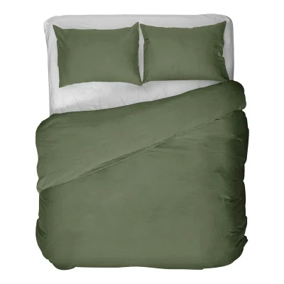 Afbeelding van Kayori dekbedovertrek Kai Washed Katoen Groen 200/200 220 +2 slopen 200/220 (Kleur: Groen)