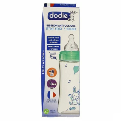 Image de Dodie Biberon Initiation+ Vert Valentin 330ml