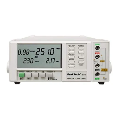 Afbeelding van Peaktech 2510 vermogen analyzer enkelfasig met RS232C interface resolutie 0,1 W
