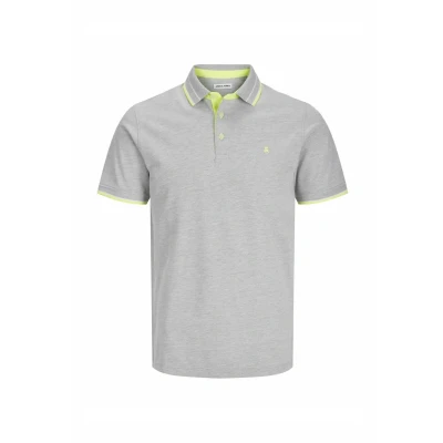 Afbeelding van Jack &amp; Jones Paulos SS NOOS Poloshirt, Heren, Maat: Large, Light grey melange