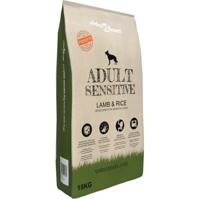 Afbeelding van vidaXL Premium hondenvoer droog Adult Sensitive Lamb &amp; Rice 15kg