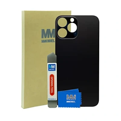Afbeelding van MMOBIEL Achterkant voor iPhone 13 Pro Back Cover Glas Grafiet Zwart