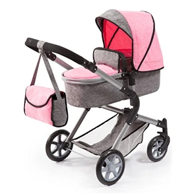 Afbeelding van Bayer City neo poppenwagen roze/grijs