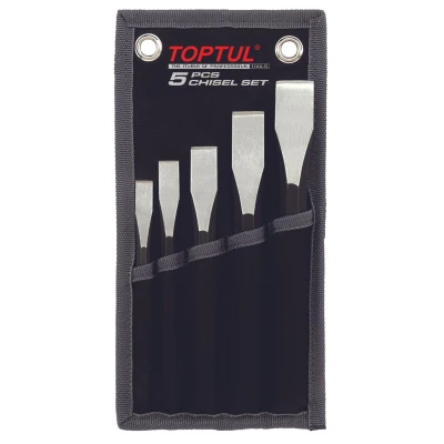 Afbeelding van TOPTUL GPAQ0505 Beitel en ponsset 10, 12, 15, 19, 22 5 10x140, 12x150, 15x160, 19x180, 22x200