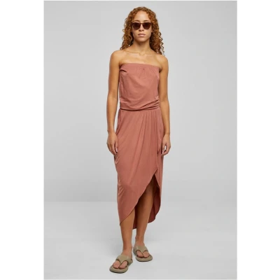 Afbeelding van Urban Classics Bandeau Maxijurk, Dames, Maat: 4XL, Terracotta