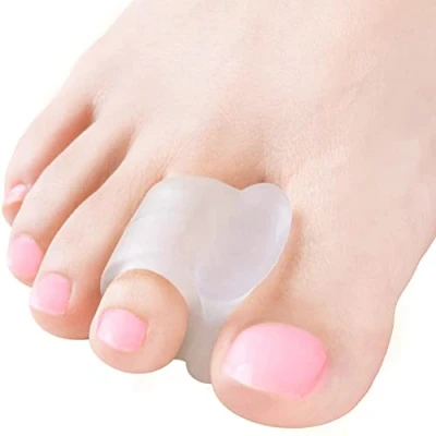 Afbeelding van salefun Teenscheiders van gel, kleine teenverdelers en beschermers, 4 stuks, nieuw materiaal, valgus corrector, voor overlappende tenen, drukontlasting