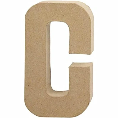 Afbeelding van Letter, groot, C, h: 20,5 cm, b: 11,5 1stuk, dikte 2,5 cm