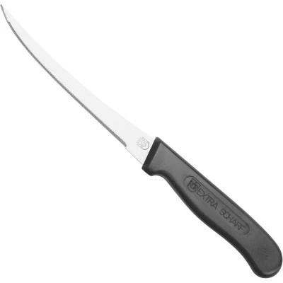 Afbeelding van RÖR Solingen Tomatenmes RVS Lemmet 13 cm Heft Kunststof Zwart