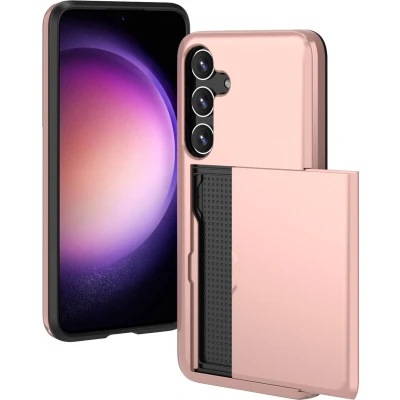 Afbeelding van iMoshion Hoesje Geschikt voor Samsung Galaxy S24 Plus Ruimte 2 pasjes Backcover met pasjeshouder Rosé Goud