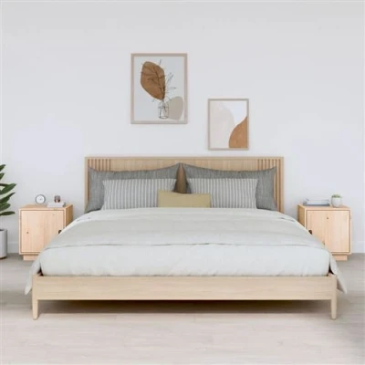 Afbeelding van vidaXL Nachtkastjes 2 st 40x34x45 cm massief grenenhout