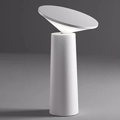 Afbeelding van ACMHNC Draadloze led tafellamp, batterij aangedreven, touch, dimbaar, USB herlaadbaar, moderne cilinder, slaapkamer, om boek te lezen, licht, draagbaar, binnen en buiten, restaurant, terras, wit