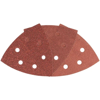 Afbeelding van Bosch Accessories 2607017111 Deltaschuurpapierset Met klittenband, Geperforeerd Korrelgrootte 60, 80, 180 Hoekmaat 105 mm 1 set(s)