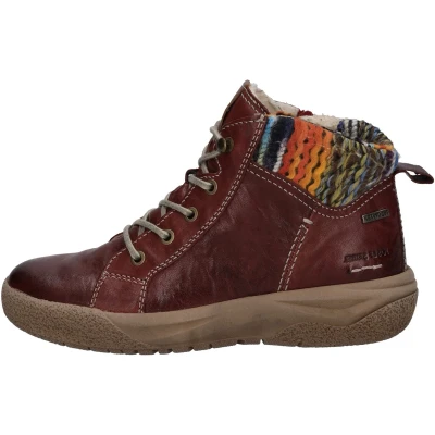 Afbeelding van Josef Seibel Alina 52 veterlaarzen voor dames, breedte G (standaard), uitneembare binnenzool, waterdicht, Rood Bordo Combi
