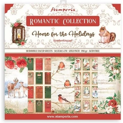 Afbeelding van Stamperia International Scrapbooking blok romantisch huis veelkleurig 30,5 x cm