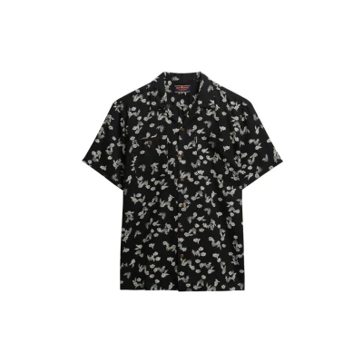 Afbeelding van Superdry Short Sleeve Overhemd, Heren, Maat: XXL, Black petal