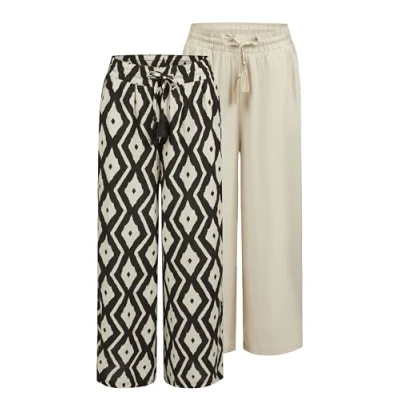 Afbeelding van DENIMFY Dames Chino Broek DFKate 2er comfort/relaxed Veelkleurig L Volwassenen