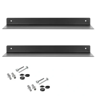 Afbeelding van SOTECH HOVER III Design wandplanken 350 x 130 30 mm zwart, wandmontage, wandrek met bevestigingsset, modern voor de muur, 2 stuks