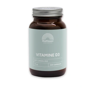 Afbeelding van Mattisson Vitamine D3 75 mcg 240 capsules