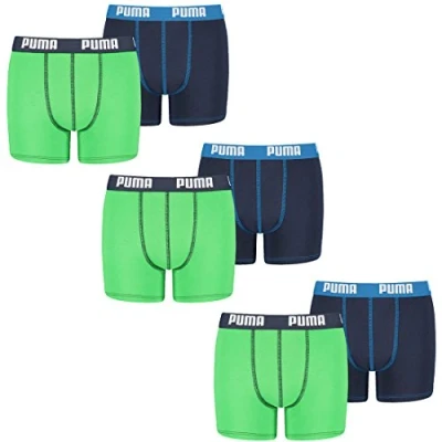 Afbeelding van PUMA Set van 6 boxershorts voor jongens en kinderen, 686 groen/blauw