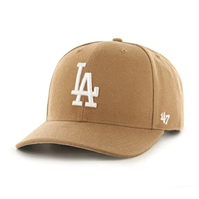 Afbeelding van 47 MLB Los Angeles Dodgers Cold Zone MVP DP Unisex Baseball Cap met wit logo, camel, één maat, Kameel.
