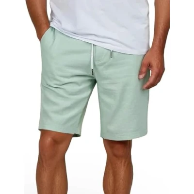 Afbeelding van riverso Rivoliver Linnen bermuda voor heren, kort, vrije tijd, rechte snit, zwart, marineblauw, olijfbeige, S, M, L, XL, XXL, 3XL, 4XL, 5XL, Pastel Mint Groen, 3XL