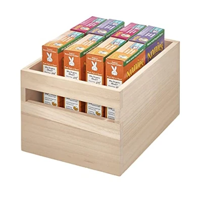 Afbeelding van iDesign Houten opbergbak 19 x 25,5 15,5 cm Stapelbaar