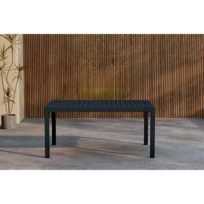 Afbeelding van Pavel tuintafel uitschuifbaar 160/240 x 100x75 cm zwart