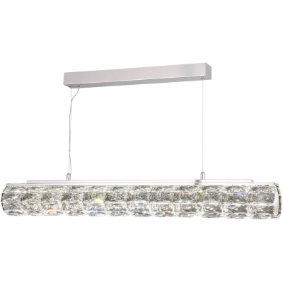 Afbeelding van Searchlight Remy Hanglamp 91 X 11 150 Cm 32W Dimbare LED Incl. Chroom En Transparant