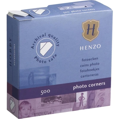 Afbeelding van Fotoplakkers Henzo Fotohoekjes 500 stuks Wit
