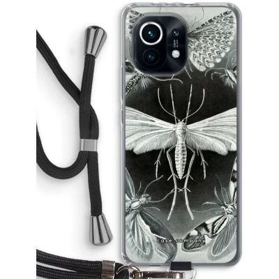 Afbeelding van Case Company® hoesje met Koord geschikt voor Xiaomi Mi 11 Haeckel Tineida Telefoonhoesje Zwart Bescherming aan alle Kanten en Over de Schermrand