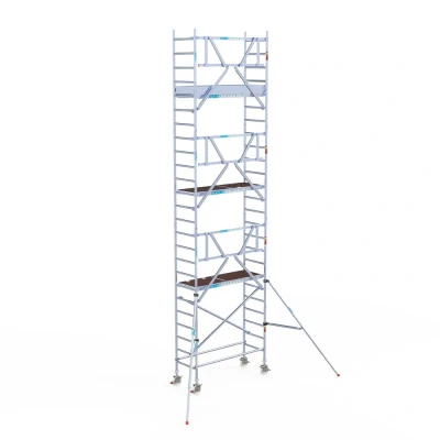 Afbeelding van Gevelvrije rolsteiger 0.75x1.90x8.20m werkhoogte &quot;lichtgewicht platformen&quot;