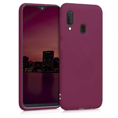 Afbeelding van kwmobile telefoonhoesje geschikt voor Samsung Galaxy A20e Hoesje smartphone Back cover in bordeaux violet