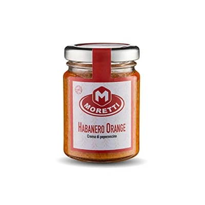 Afbeelding van Moretti® Chili Cream 100% Calabrisch natuurlijk Chilipepers geteeld en verwerkt in Calabrië met olijfolie Romig om te spreden Gemaakt (Habanero 1 stuk)