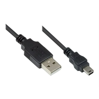 Afbeelding van Alcasa USB 2.0 A/USB Mini 0.15 m kabel 0,15 A B Zwart