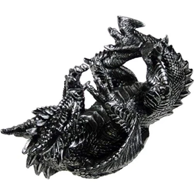 Afbeelding van Nemesis Now Metalen Wijnfleshouder Draak Zilver 32cm