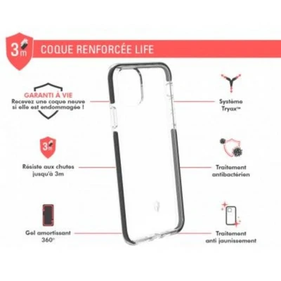 Afbeelding van Force Case, Versterkte hoes Geschikt voor Apple iPhone 11 Pro Max LIFE, Transparant