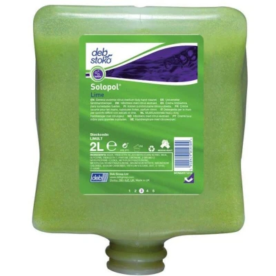 Afbeelding van DEB STOKO Solopol Lime huidreiniger voor zware werkplek vervuiling met reinigingskracht 4 PR dispenser (2 l patroon) LIM2
