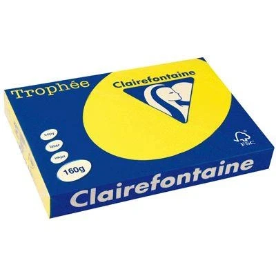 Image de Clairefontaine Ramette Papier A3 160g Jaune Soleil