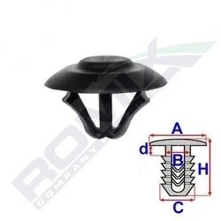 Afbeelding van ROMIX C60749 Clip MERCEDES BENZ: Sprinter 3.5 T Van, R Class, Vito Mixto