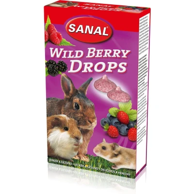 Afbeelding van Sanal Wild Berry Drops Knaagdiersnack 45 g