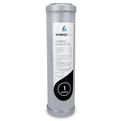 Afbeelding van smardy Blue CTO 10 inch actieve kool blok filterpatroon 1 μm koolstofblok reservefilter 25,4 cm cartridge voor omgekeerde osmose waterfilter tafelfilter