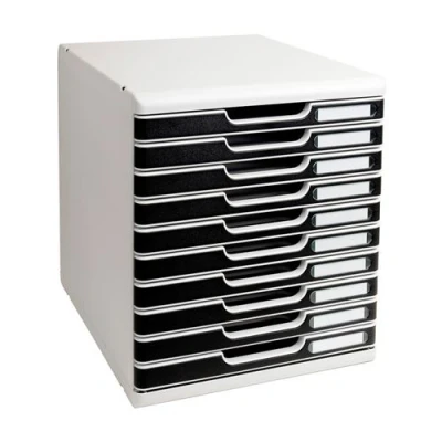 Image de exacompta module de classement modulo a4, 10 tiroirs, noir