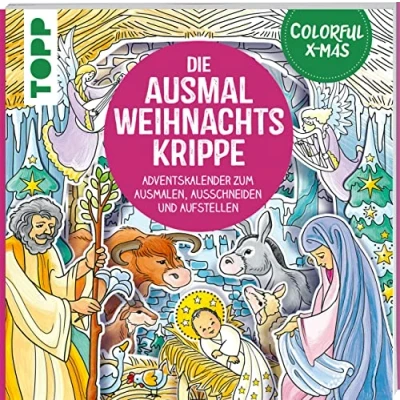 Afbeelding van Colorful Christmas Die Ausmal Weihnachtskrippe (Adventskalender)