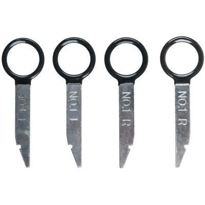 Afbeelding van KS Tools, Voertuig gereedschap, Ontgrendelingsgereedschap voor radio/navigatieapparatuur, 4 stuks.