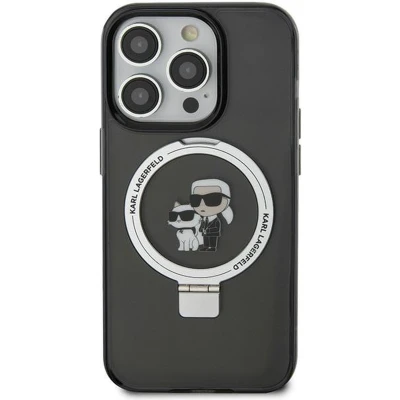 Afbeelding van Karl Lagerfeld Ring Stand &amp; Choupette Hard Case Back Cover met MagSafe voor Apple iPhone 11 / XR Zwart