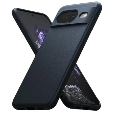 Afbeelding van Ringke beschermhoes compatibel met Google Pixel 8 [Onyx], schokbestendig, robuust, flexibel, ultradun, zacht, duurzaam, voor 8, marineblauw