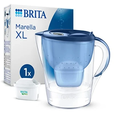 Image de BRITA waterfilterkan Marella XL Blauw (3,5L) incl. 1x MAXTRA PRO All in 1 filter die PFAS*, chloor en kalkaanslag vermindert, digitale vervangingsindicator volume duurzame verpakking
