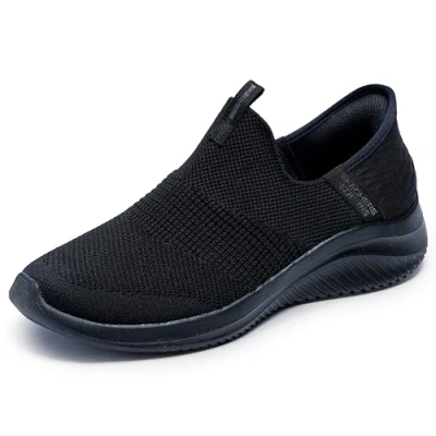Image de Skechers Ultra Flex 3.0 Femme Basket Sneaker, Bordure Tricotée noire, 36.5 EU