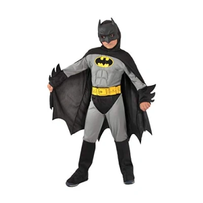 Afbeelding van Dc Comics Verkleedpak Batman Jongens Zwart/grijs 6 delig Maat 110 122